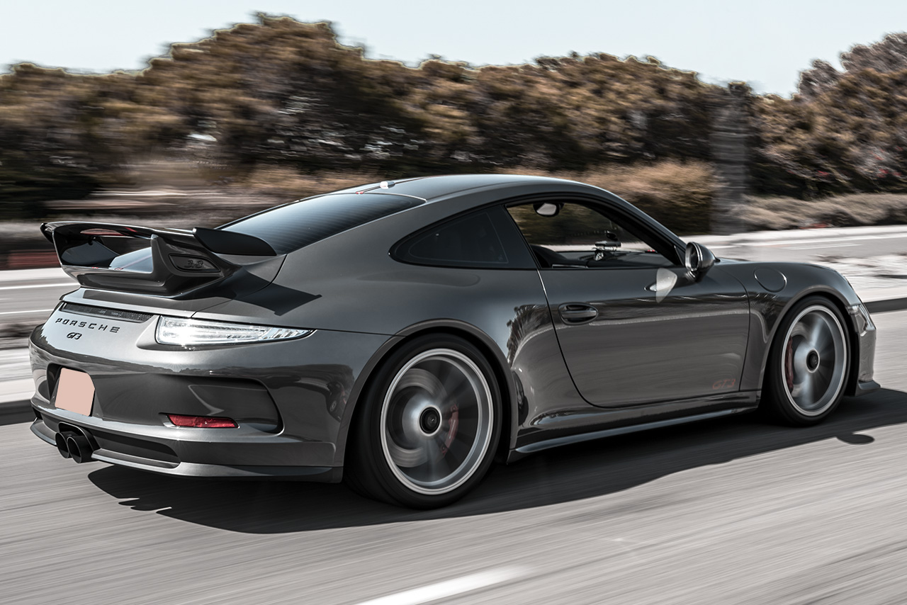 A Porche 991 GT3 with center muffler bypass - Soul Performance Parts