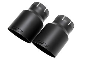 Matte black slash cut single wall tips for the GT3 - Soul Performance Parts