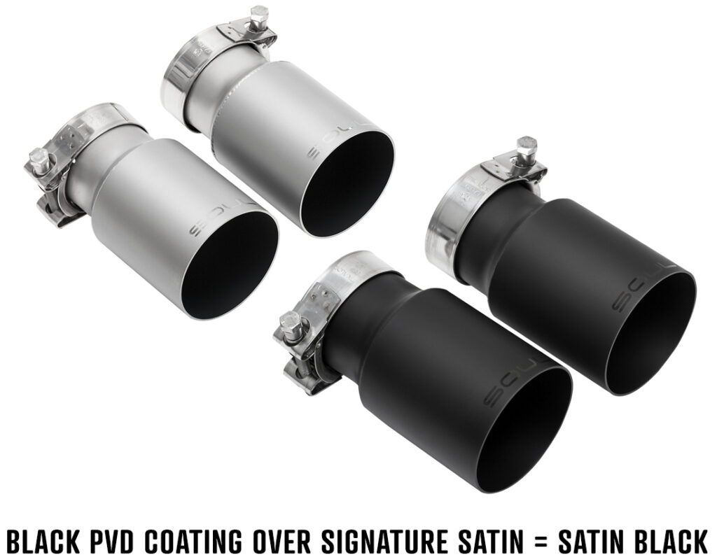 Comparison of satin black and exhaust tips - Soul Performance Parts