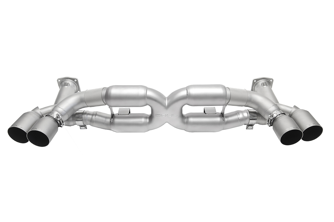Porsche 991.1 / 991.2 Turbo Competition X-Pipe Exhaust System (includes Cat Bypass Pipes)