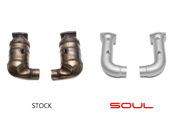Porsche 997.2 Turbo SOUL Cat Bypass Pipes - Image 4
