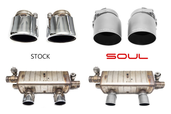 Porsche 991.2 Carrera (with PSE) SOUL Bolt On Exhaust Tips - Image 4