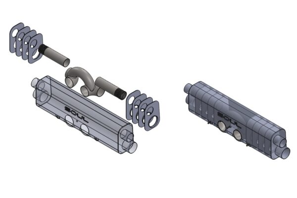Porsche 997 / 991 GT3 SOUL Center Muffler - Image 5