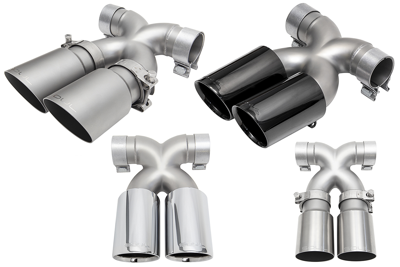 Porsche 718 Boxster / Cayman SOUL Bolt-On X-Pipe With Tips