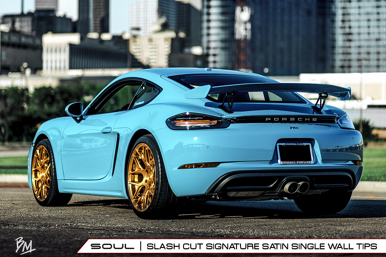 Porsche 718 Boxster / Cayman SOUL Bolt-On X-Pipe With Tips - Image 16